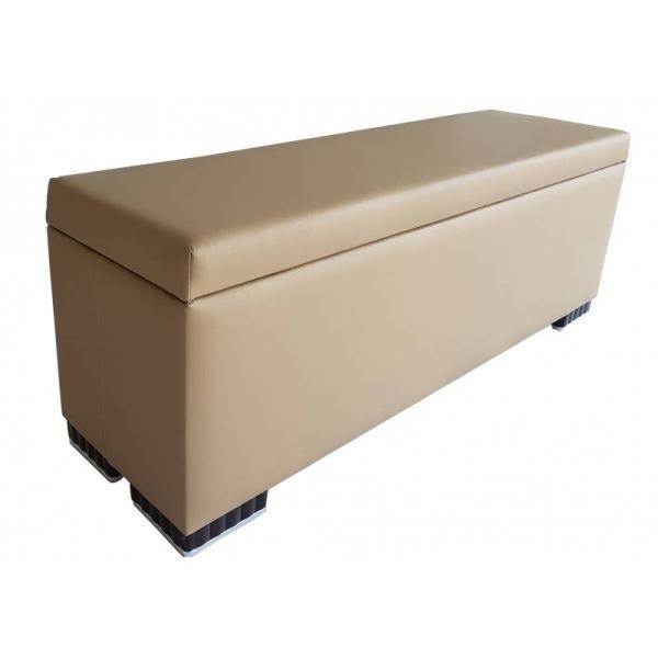 Gastronomie Bistro Hocker Polsterhocker TAUPE 120 cm Lang